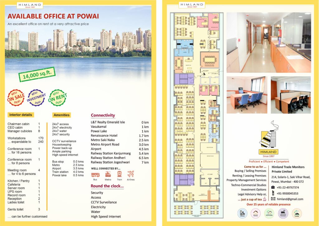 14000 sq.ft Office for rent | Himland | Website By Incinc Media
