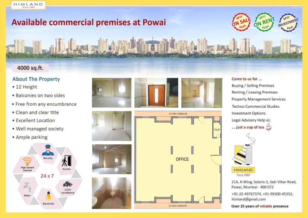 4000 sq.ft Office for rent | Himland | Website By Incinc Media